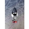 Korek analny srebrny z różowym sercem Metal by TOYFA 7 cm