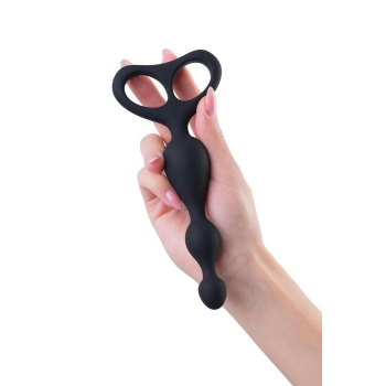 TOYFA POPO Pleasure Anal Beads Black
