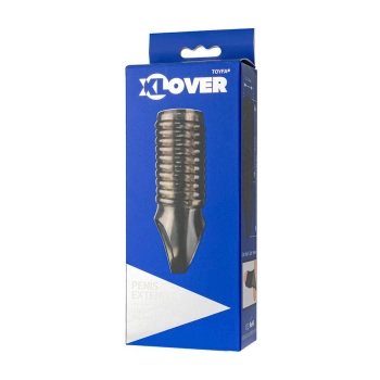 Nakładka na penisa XLover TPE przezroczysty czarny 11 cm