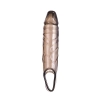 ToyFa XLover, Penis sleeve, for enlargement, TPE, transparent black, 15,5 cm