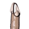 ToyFa XLover, Penis sleeve, for enlargement, TPE, transparent black, 15,5 cm