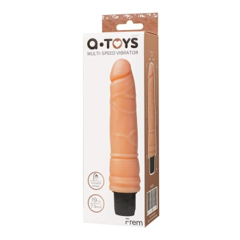 Wibrator realistyczny A Toys z pierścieniami 19 cm