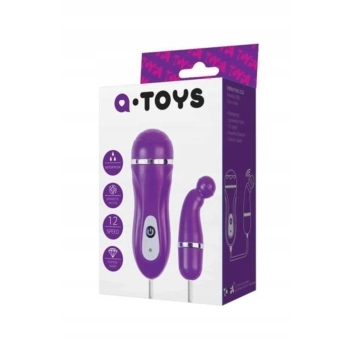 Wibrujące jajeczko A Toys fioletowe 12 trybów