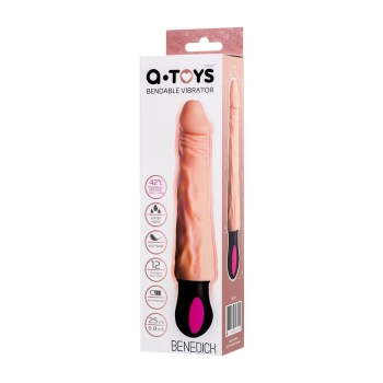 Wibrator grzewczy elastyczny TPE A-Toys Benedick 19 cm