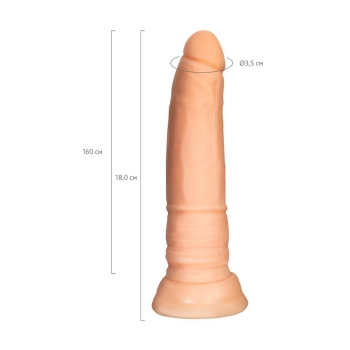 Realistyczne dildo A-Toys cieliste z przyssawką 18 cm