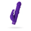 A-TOYS, Vibrator with clitoral stim, Silicone, Purple, 18 cm