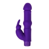 A-TOYS, Vibrator with clitoral stim, Silicone, Purple, 18 cm