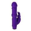 A-TOYS, Vibrator with clitoral stim, Silicone, Purple, 18 cm
