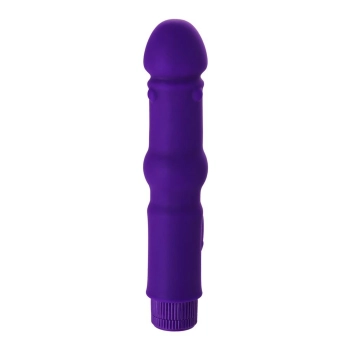 A-TOYS, Vibrator with clitoral stim, Silicone, Purple, 18 cm
