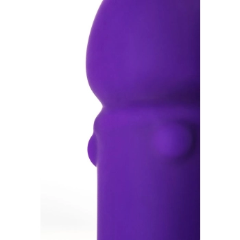 A-TOYS, Vibrator with clitoral stim, Silicone, Purple, 18 cm