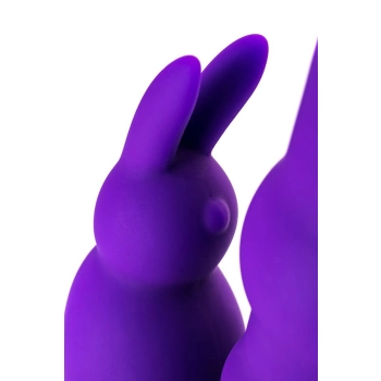 A-TOYS, Vibrator with clitoral stim, Silicone, Purple, 18 cm