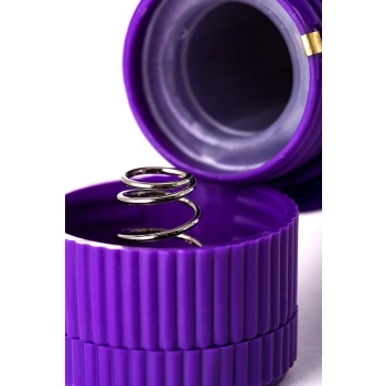 A-TOYS, Vibrator with clitoral stim, Silicone, Purple, 18 cm
