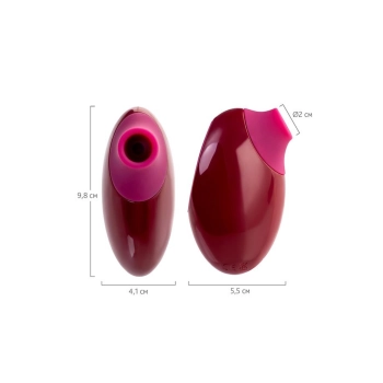 Stymulator próżniowy Myrty bordowy USB 9,8 cm