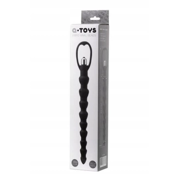 Analny łańcuszek wibracyjny A-Toys silikonowy czarny 32,7 cm
