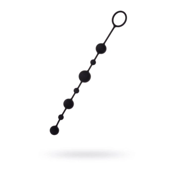 Koraliki analne silikonowe A-Toys Coron z 7 kulkami czarne 36 cm