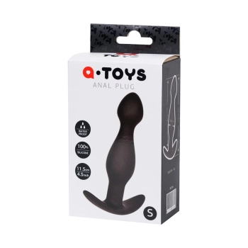 Korek analny silikonowy A Toys czarny S 11,5 cm