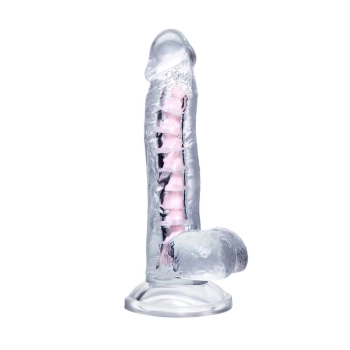 Elastyczne dildo A Toys Paret przezroczyste 18 cm