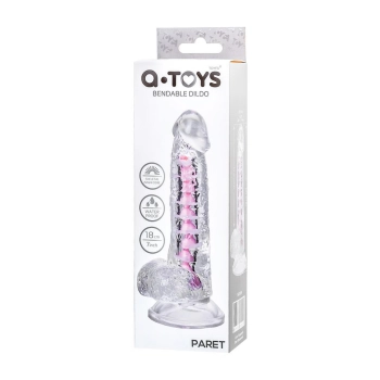 Elastyczne dildo A Toys Paret przezroczyste 18 cm