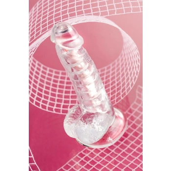 Elastyczne dildo A Toys Paret przezroczyste 18 cm