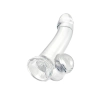 Realistic dildo A-Toys by TOYFA Cryst, TPE, transparent, 15 cm