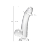 Realistic dildo A-Toys by TOYFA Cryst, TPE, transparent, 15 cm