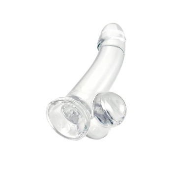 Realistic dildo A-Toys by TOYFA Cryst, TPE, transparent, 15 cm