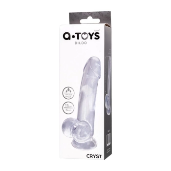Realistic dildo A-Toys by TOYFA Cryst, TPE, transparent, 15 cm
