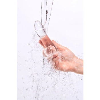 Realistic dildo A-Toys by TOYFA Cryst, TPE, transparent, 15 cm