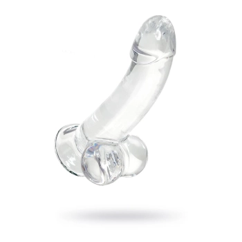 Realistic dildo A-Toys by TOYFA Cryst, TPE, transparent, 15 cm