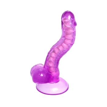 Elastyczne realistyczne dildo Celiam A Toys fioletowe 20,5 cm