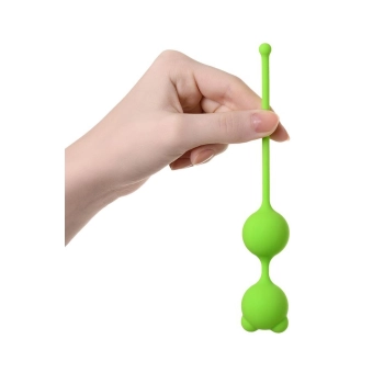 Kulki waginalne silikonowe A Toys Meeko zielone 16 cm