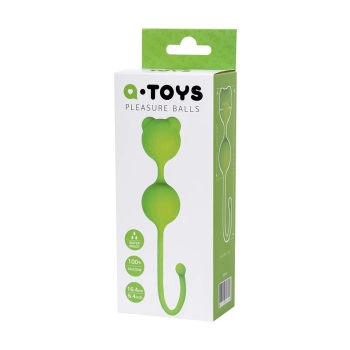 Kulki waginalne silikonowe A Toys Meeko zielone 16 cm
