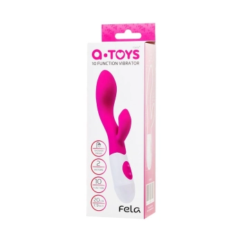 Wibrator króliczek A-Toys Fela silikonowy różowy 20,5 cm