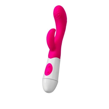Wibrator króliczek Nessy A Toys silikonowy różowy 20 cm
