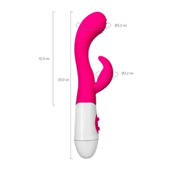 Wibrator króliczek Nessy A Toys silikonowy różowy 20 cm