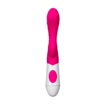 Wibrator króliczek Nessy A Toys silikonowy różowy 20 cm