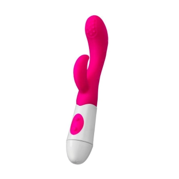 Wibrator króliczek Nessy A Toys silikonowy różowy 20 cm