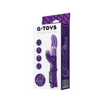 Wibrator króliczek A Toys TPR fioletowy 22,5 cm