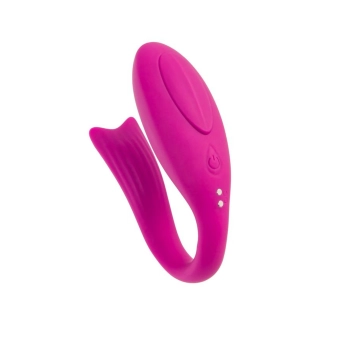 A-TOYS Vibrator for couples Dolphy, silicone, pink, 9.6 cm