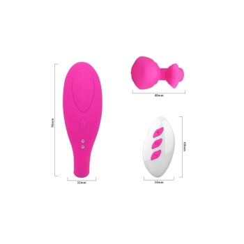 A-TOYS Vibrator for couples Dolphy, silicone, pink, 9.6 cm