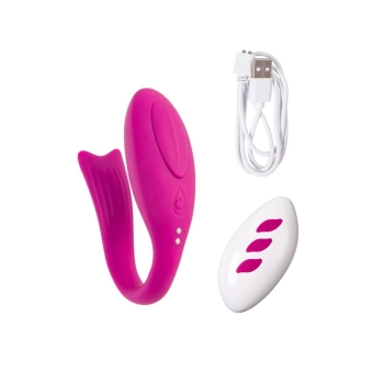 A-TOYS Vibrator for couples Dolphy, silicone, pink, 9.6 cm
