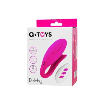 A-TOYS Vibrator for couples Dolphy, silicone, pink, 9.6 cm