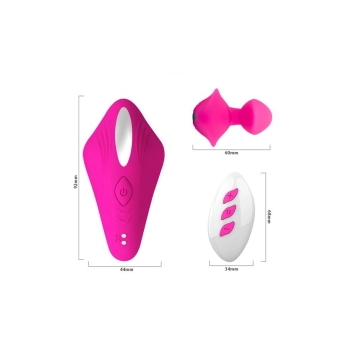 Wibrator podwójny Cobrum A Toys silikonowy różowy 9.6 cm