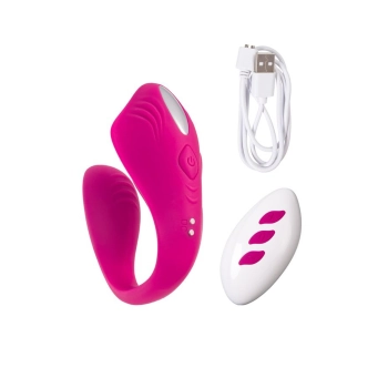 Wibrator podwójny Cobrum A Toys silikonowy różowy 9.6 cm