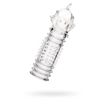 A-TOYS, Penis Sleeve, TPR, Transparent, 15.3 cm