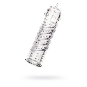 A-TOYS, Penis Sleeve, TPR, Transparent, 15.5 cm