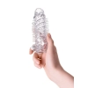 Transparentna nasadka na penisa A-Toys Fril z wibracją TPR 13 cm
