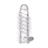 Transparentna nasadka na penisa A-Toys Fril z wibracją TPR 13 cm