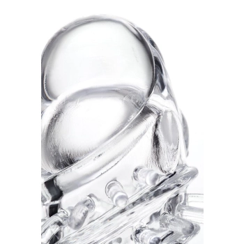 Transparentna nasadka na penisa A-Toys Fril z wibracją TPR 13 cm