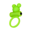 Cock ring A-Toys with vibro bullet; green